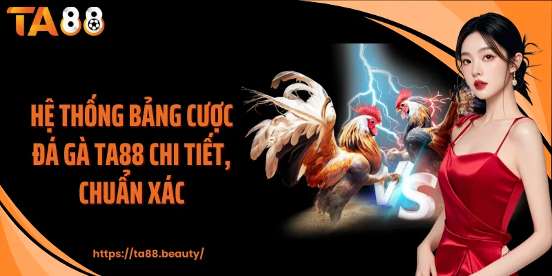 Hệ thống bảng cược đá gà TA88 chi tiết, chuẩn xác